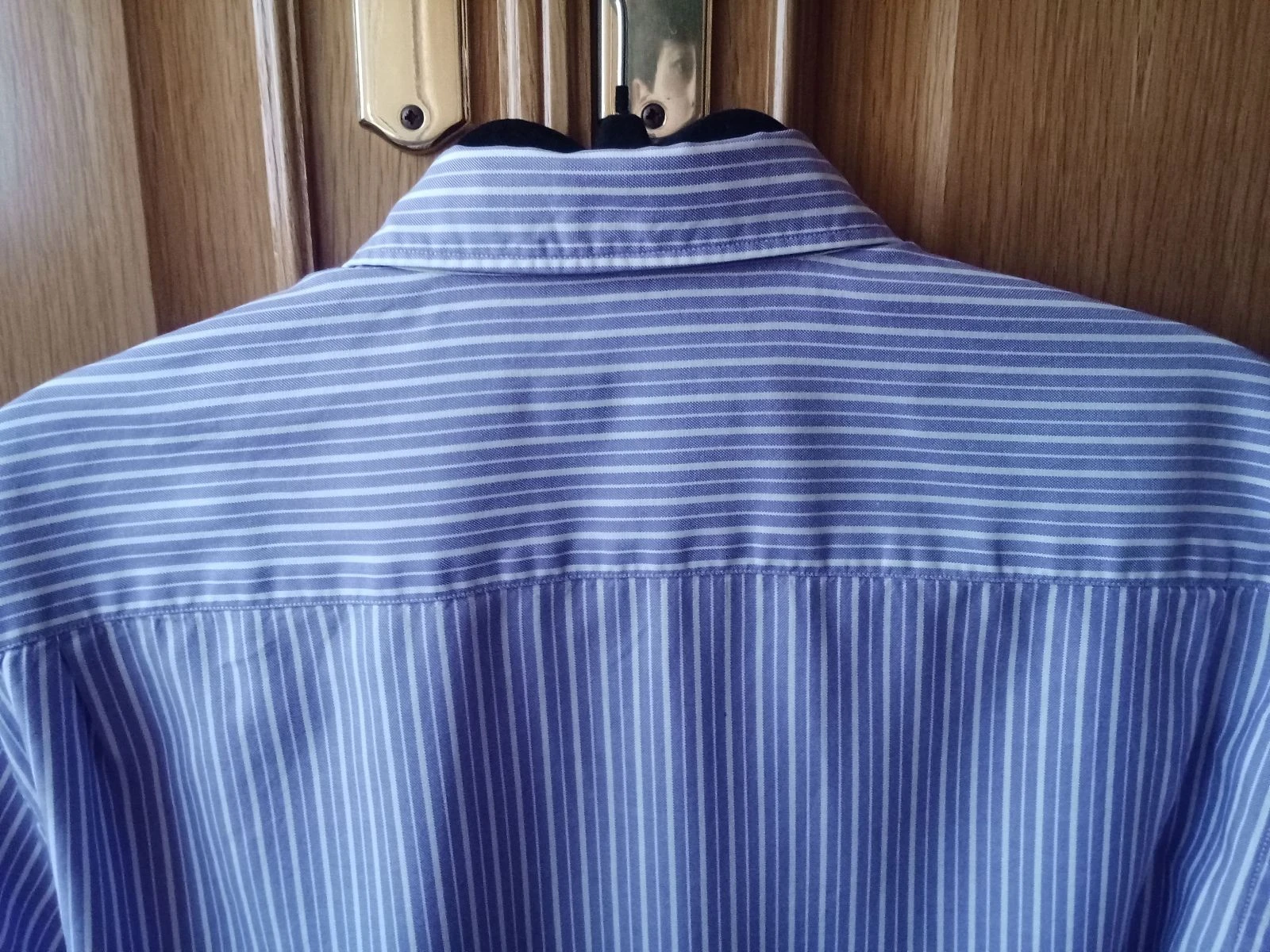 Camisa masculina de listras brancas e lilás Massimo Dutti tamanho XL como nova em perfeito estado – photo 10
